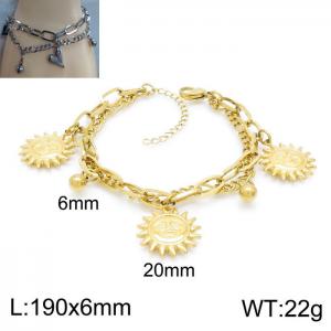 Stainless Steel Gold-plating Bracelet - KB150592-Z