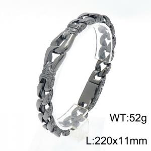 Stainless Steel Black-plating Bracelet - KB150664-KJX