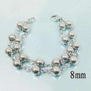 Stainless steel bead bracelet - KB15067-Z