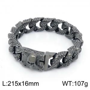 Stainless Steel Black-plating Bracelet - KB150672-KJX