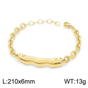 Stainless Steel Gold-plating Bracelet - KB150680-KLHQ