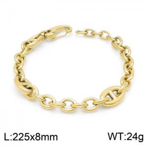 Stainless Steel Gold-plating Bracelet - KB150813-KLHQ