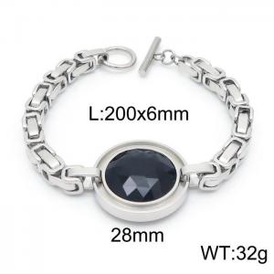 Stainless Steel Stone Bracelet - KB150895-Z