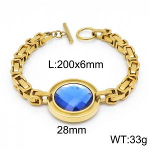 Stainless Steel Stone Bracelet - KB150896-Z