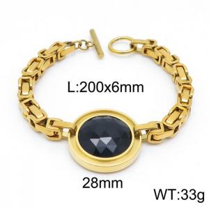 Stainless Steel Stone Bracelet - KB150899-Z