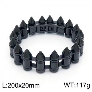 Stainless Steel Black-plating Bracelet - KB151038-KFC