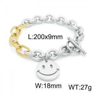 Stainless Steel Gold-plating Bracelet - KB151154-Z