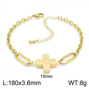 Stainless Steel Gold-plating Bracelet - KB151173-Z