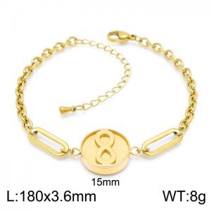 Stainless Steel Gold-plating Bracelet - KB151185-Z