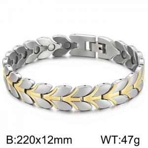 Stainless Steel Bracelet(Men) - KB151272-WGPZ