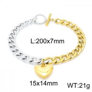 Stainless Steel Gold-plating Bracelet - KB151494-Z