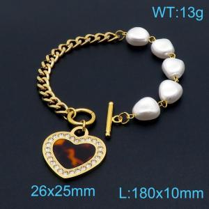 Stainless Steel Gold-plating Bracelet - KB151561-BJ