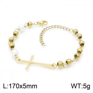 Stainless Steel Gold-plating Bracelet - KB151577-YU