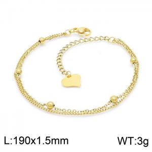 Stainless Steel Gold-plating Bracelet - KB151617-CJ