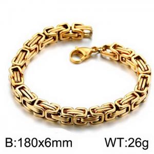 Stainless Steel Gold-plating Bracelet - KB151653-Z