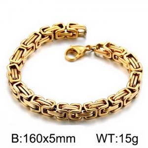 Stainless Steel Gold-plating Bracelet - KB151687-Z