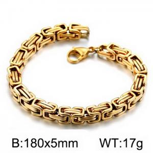 Stainless Steel Gold-plating Bracelet - KB151688-Z