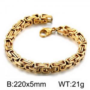 Stainless Steel Gold-plating Bracelet - KB151689-Z