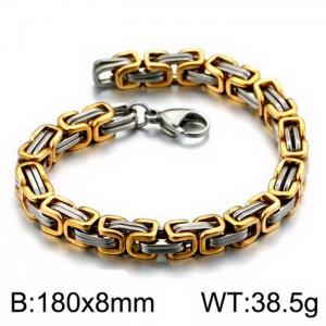 Stainless Steel Gold-plating Bracelet - KB151699-Z