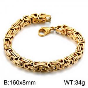 Stainless Steel Gold-plating Bracelet - KB151722-Z