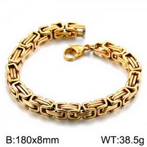 Stainless Steel Gold-plating Bracelet - KB151723-Z