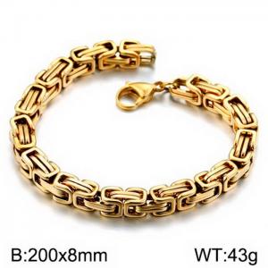 Stainless Steel Gold-plating Bracelet - KB151724-Z
