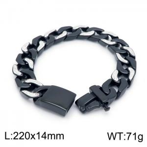Stainless Steel Black-plating Bracelet - KB151741-JX