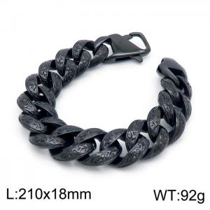 Stainless Steel Black-plating Bracelet - KB151745-JX