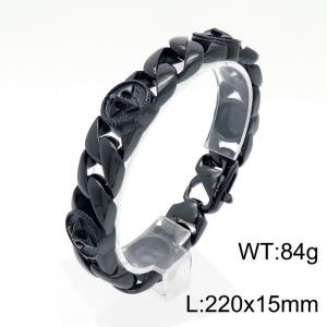 Stainless Steel Black-plating Bracelet - KB151751-JX