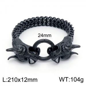 Stainless Steel Black-plating Bracelet - KB151756-JX