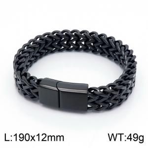 Stainless Steel Black-plating Bracelet - KB151812-KFC