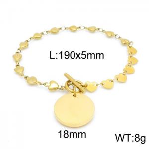 Stainless Steel Gold-plating Bracelet - KB151916-Z