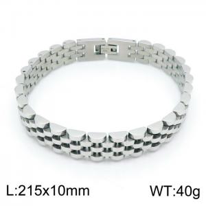 Steel colored classic foreign trade stainless steel adjustable strap type 5-layer bracele - KB151936-KFC