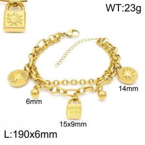 Stainless Steel Gold-plating Bracelet - KB151953-Z