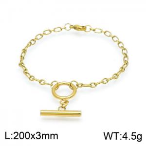 Stainless Steel Gold-plating Bracelet - KB152145-Z