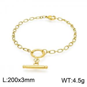 Stainless Steel Gold-plating Bracelet - KB152146-Z