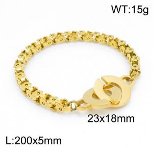 Stainless Steel Gold-plating Bracelet - KB152201-Z