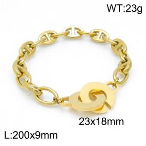 Stainless Steel Gold-plating Bracelet - KB152203-Z