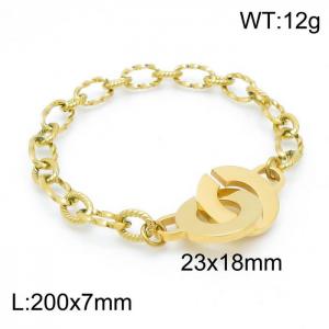 Stainless Steel Gold-plating Bracelet - KB152205-Z