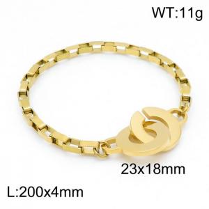 Stainless Steel Gold-plating Bracelet - KB152207-Z