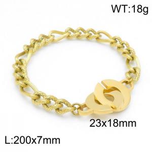 Stainless Steel Gold-plating Bracelet - KB152208-Z