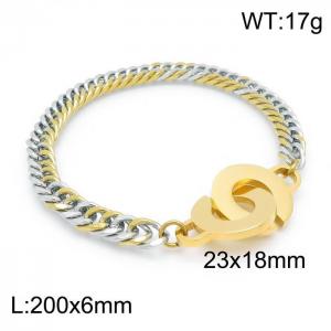 Stainless Steel Gold-plating Bracelet - KB152212-Z