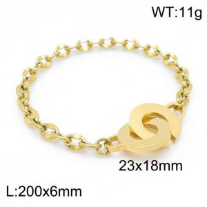 Stainless Steel Gold-plating Bracelet - KB152214-Z