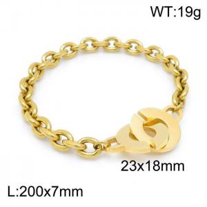 Stainless Steel Gold-plating Bracelet - KB152220-Z