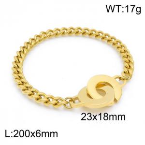 Stainless Steel Gold-plating Bracelet - KB152222-Z