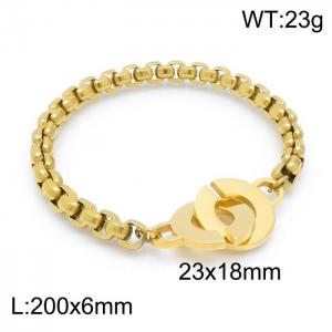 Stainless Steel Gold-plating Bracelet - KB152228-Z