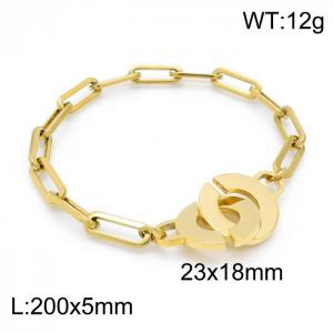 Stainless Steel Gold-plating Bracelet - KB152230-Z