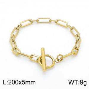 Stainless Steel Gold-plating Bracelet - KB152242-Z