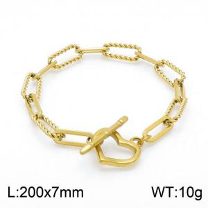 Stainless Steel Gold-plating Bracelet - KB152246-Z