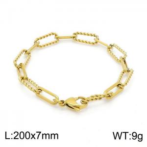 Stainless Steel Gold-plating Bracelet - KB152248-Z